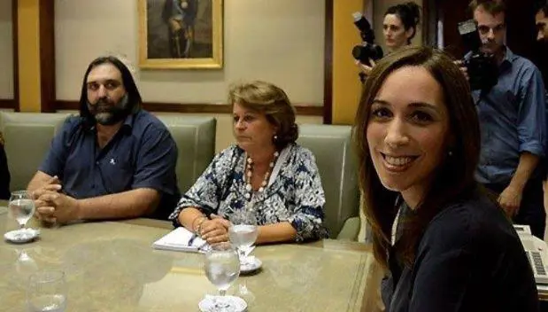 Roberto Baradel y Mara Eugenia Vidal