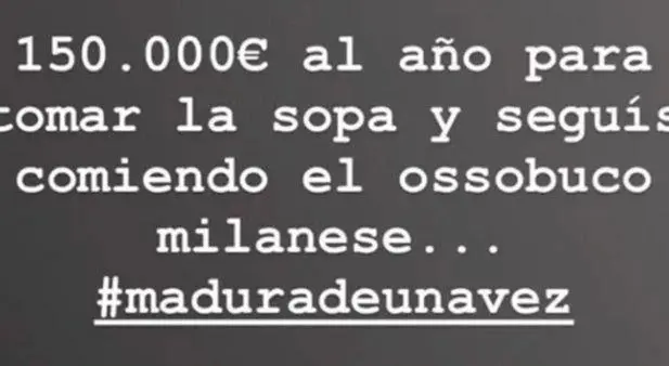 La reaccin de Maxi Lpez despus de que Wanda dijera que no paga la cuota alimentaria.