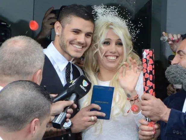 Wanda se cas con Mauro Icardi en 2014, meses despus de su divorcio.