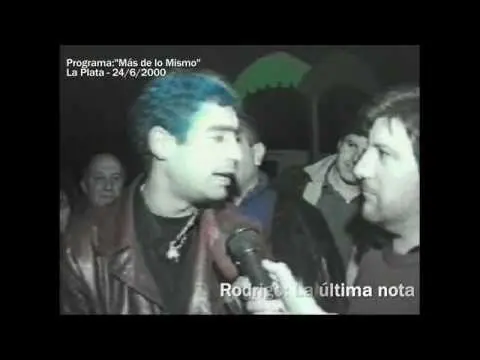 Rodrigo en su ltima entrevista antes de subirse a la camioneta.