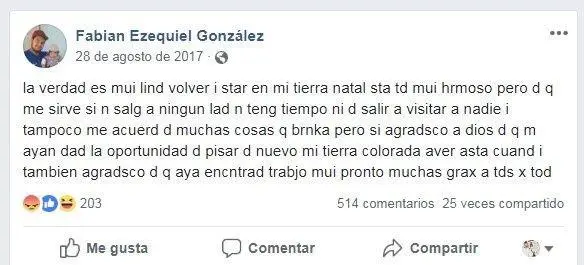 Los mensajes que escriba el to de Sheila durante su 'exilio' en Paraguay.