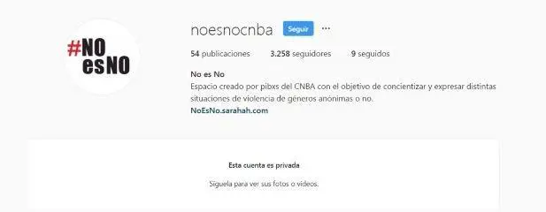 La cuenta privada en la que el alumnado hace sus denuncias.