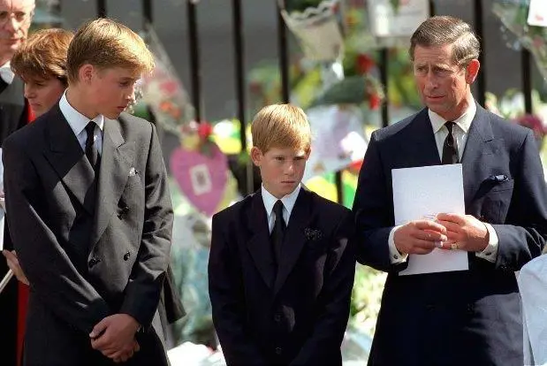 William y Harry tenan 15 y 12 aos cuando muri su mam.