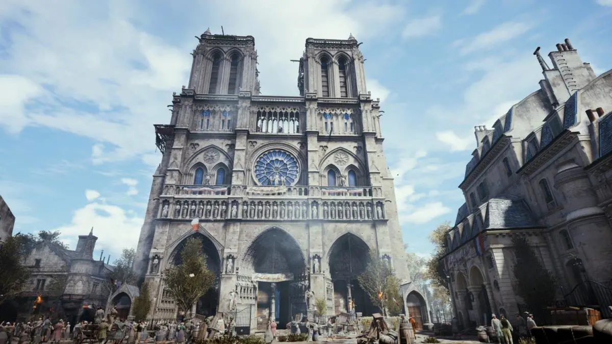 La versin virtual de Notre-Dame en Assasin's Creed Unity.