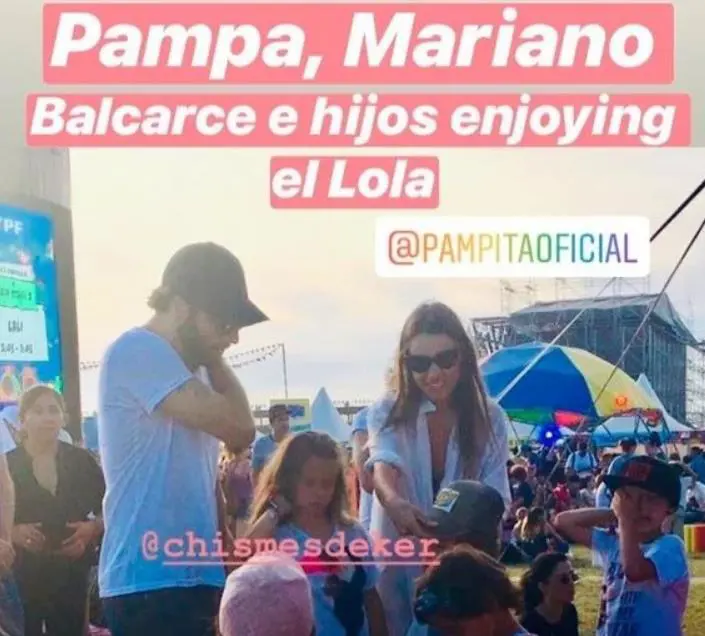 Pampita y su novio pasaron junto a sus hijos por el Lollapalooza.