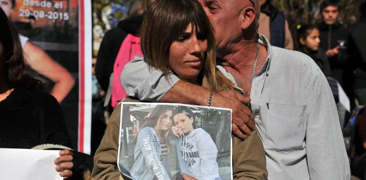 Yanina, la madre de Camila, en la marcha pidiendo Justicia. (Foto: Clarn)