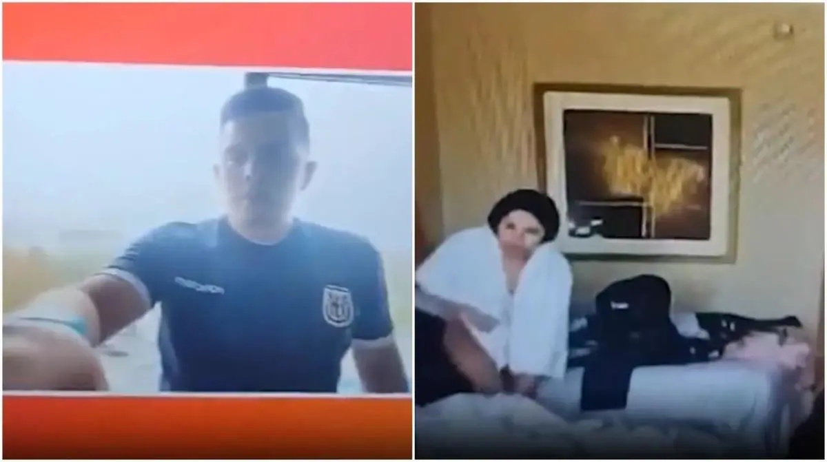 Hay alguien sin ropa, cuidado”: un periodista transmitía desde un hotel, se  equivocó y sacó al aire a su amante desnuda - Big Bang! News